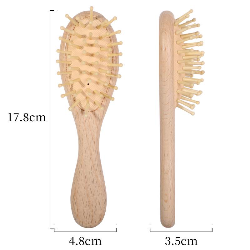 Beech Wood Soft Baby Scalp Massage and Care Brush Set