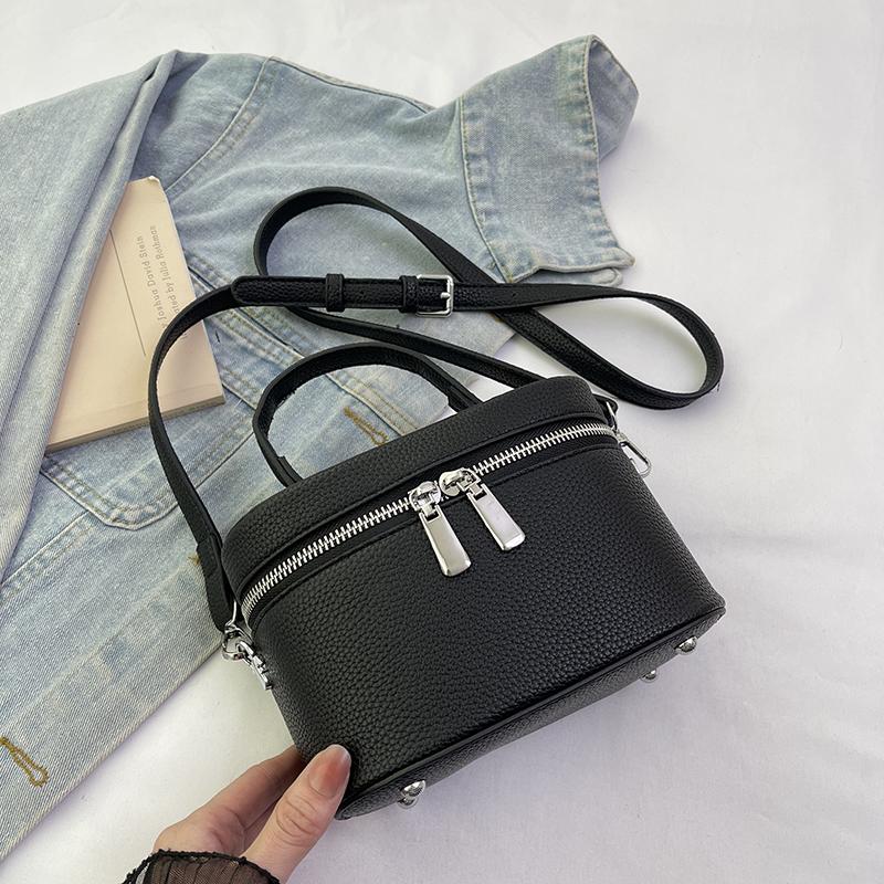Lichee Pattern Leather Women's Crossbody Bag Fashion Mini Designer Handbag Quality PU Women's Small Phone Purse Box Lipstick Bag