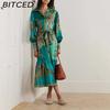 Women's Summer Sexy Fashion Strapless Satin Positioned Print Dress