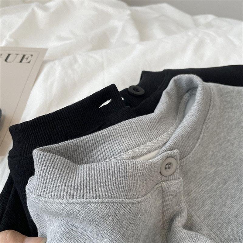 Plus Size Coat Women FleeceWinter Thickened Loose-Fit Round Neck Button-Up Casual Cardigan Sweatshirt for Women