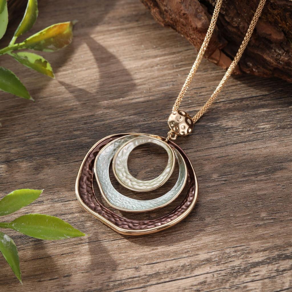 Enamel geometric starfish necklace, women's simple high-end irregular flower necklace