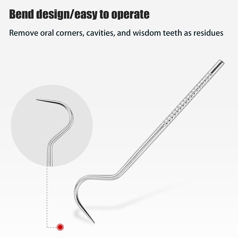 Dental Teeth Pick 7 Pack Stainless Steel Toothpick Kit Dental Tools Tooth Stains Remover Dental Floss Ficks Teeth Cleaning Tools