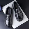 Men's Business Casual Leather Shoes One-pedal Loafers First Layer Cowhide Genuine Leather Men's Shoes Big Head Fashion Trend Versatile