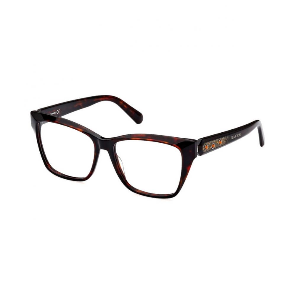 Swarovski Sk5468 Square Eyeglasses Dark Havana