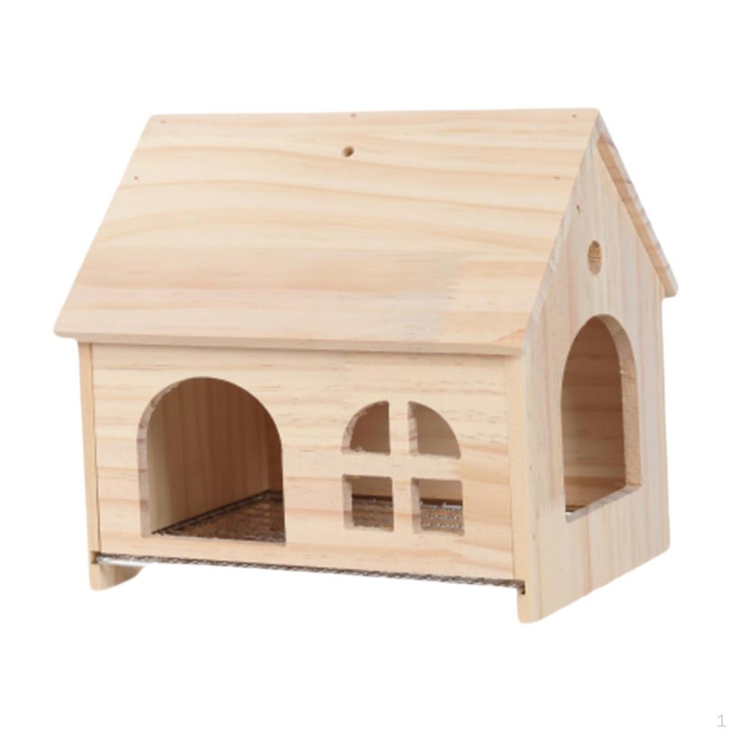 Bird House Hideaway Easy Assembly Detachable Decorative Toy Perch Parrot Bed for Parakeet Cockatiels
