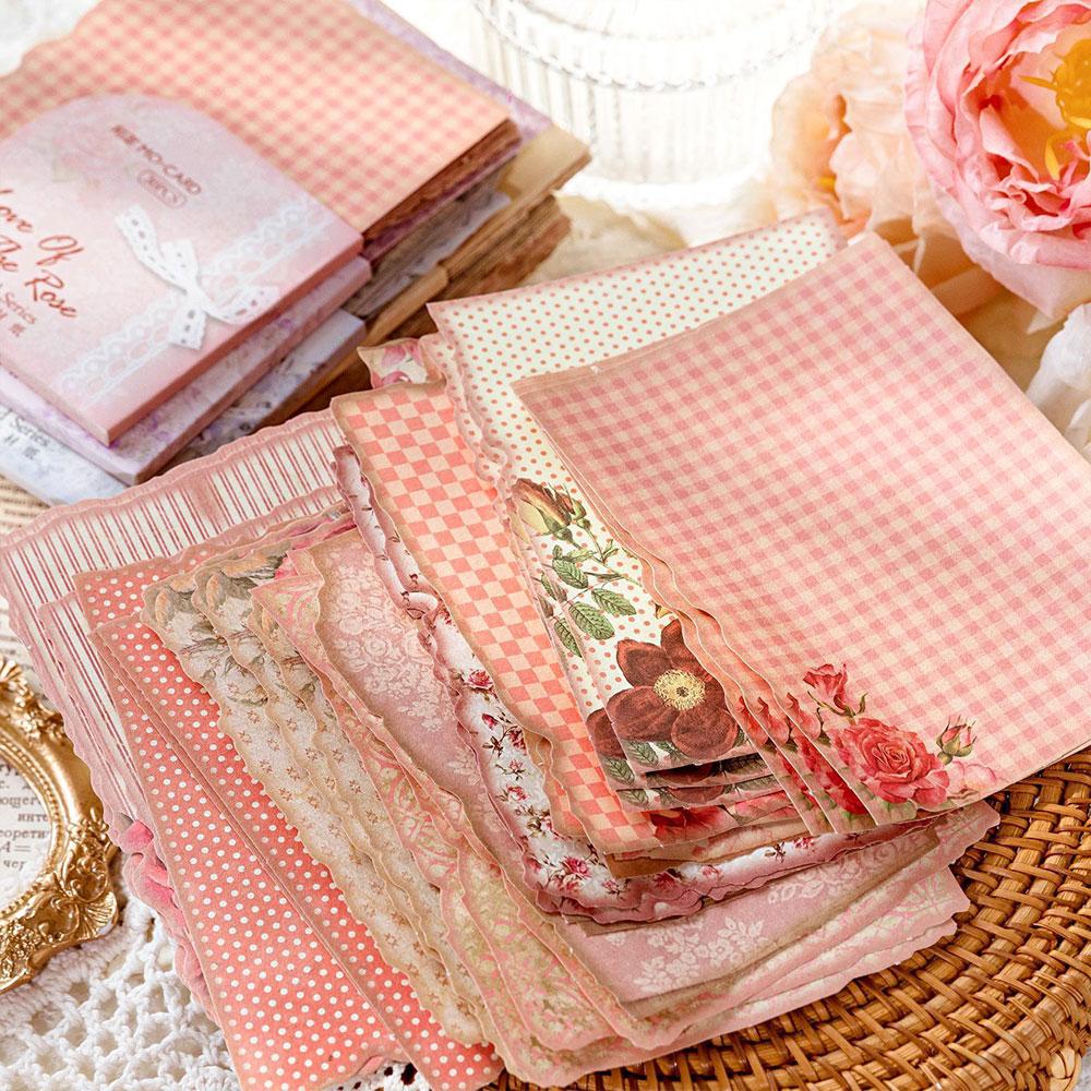 30Pcs/Bag Various Styles Vintage Material Paper Decorative Diary Album DIY Scrapbooking Handmade Background Papers Craft Supply