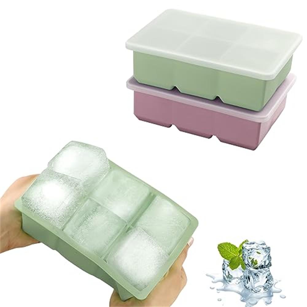 Silicone Ice Cube Tray,Ice Cube Tray with Lid,BPA-Free Premium Silicone Ice Cube Tray for Chilled Drinks, Whisky, Cocktails