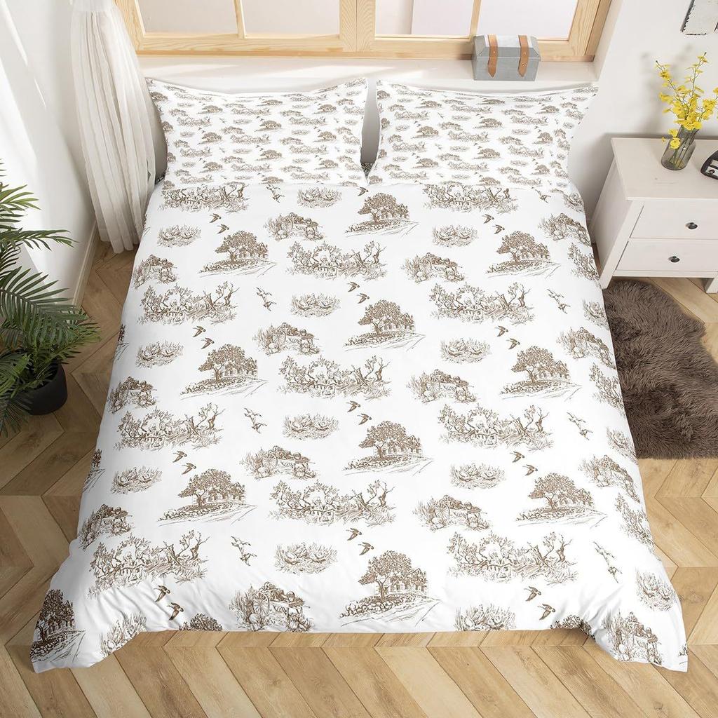 Western Cactus Three-Piece Quilt Cover 3D Digital Printing Bedding Set Bed Cover