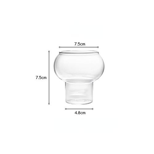 Nordic Style Bar Cocktail Glass Coffee Mug Transparent Ball Yogurt Mousse Cup Ice Cream Dessert Cup Milk Shake Mug