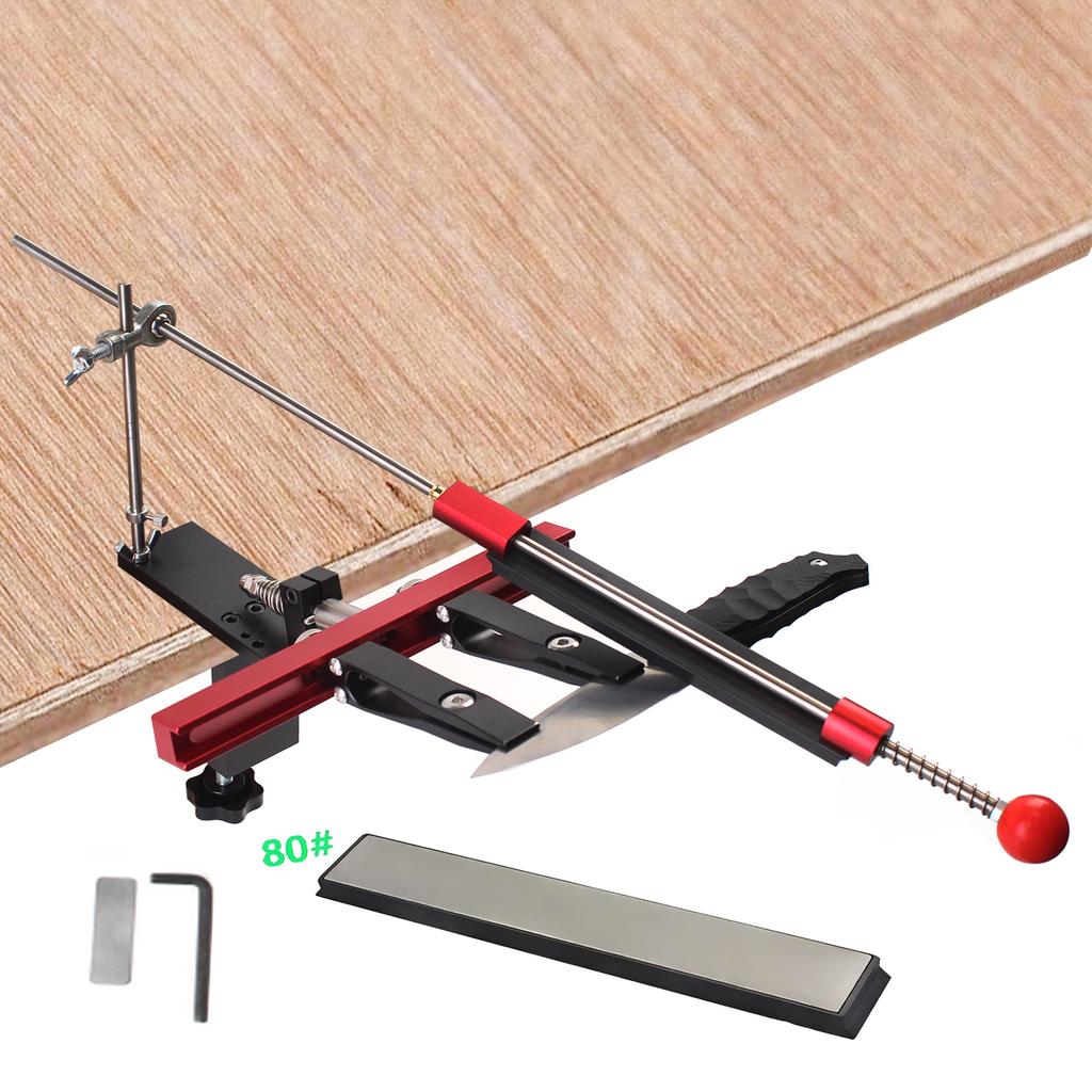 Professional Knife Sharpener with 80# Whetstones, 360° Rotation Flip Design Fixed-Angle For Kitchen Chef Knife Sharpening Kit