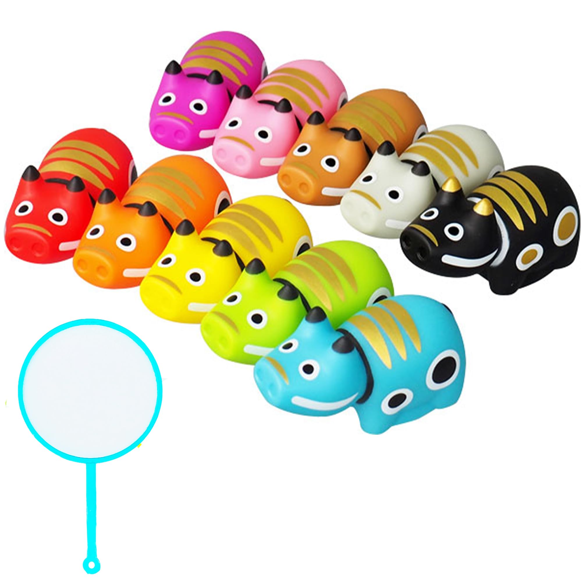 

Colorful Floating Bath Toys, 10 Colors Available, Set of 10 + 1 Trial Goldfish Scoop (Small Capacity for Home Use) Kids Toys, Bathroom Toys,