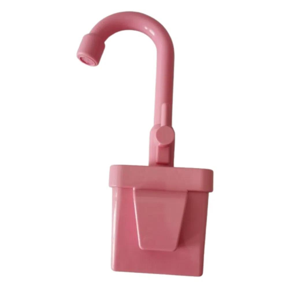 Universal Faucet Replacement Toy Rotatable Sink Faucet Play Tap Kitchen Sink Toy  For Girls розовый