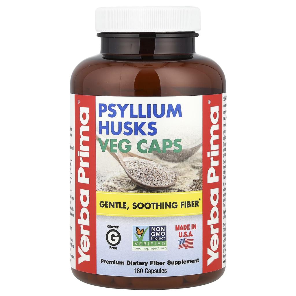 Psyllium Husk, Veggie Capsules 180 Tablets