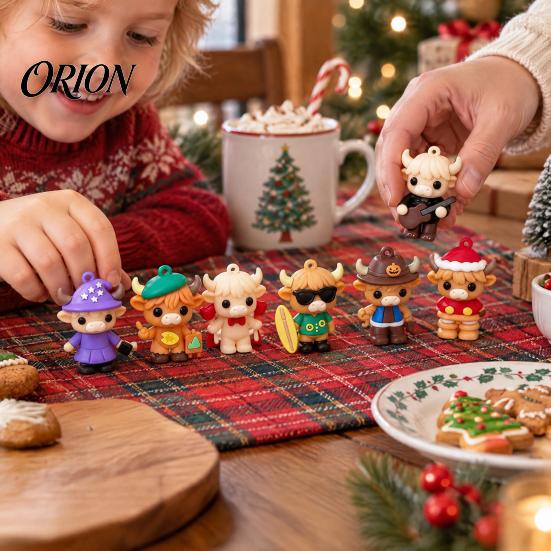 Holiday Countdown Surprise 24 Days 3D Highland Cow Advent Calendar 2026, Christmas Cute Farm Animal Gift for Parent Child Interaction Calendar,