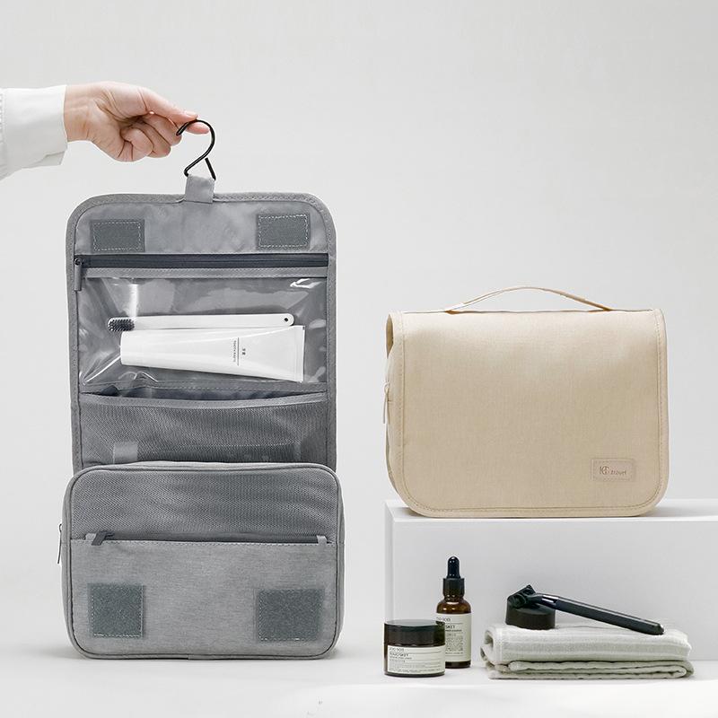 New Cross Border RPET Hook Makeup Bag Handheld Large Capacity Travel Washbag Waterproof Business Travel Portable Washbag