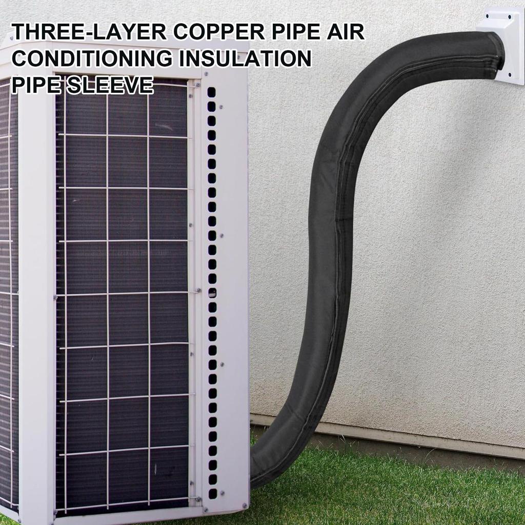 Air Conditioning Duct 3-layer HVAC Copper Pipe Insulation Protective Cover Exhaust Hose Wrap Oxford Cloth Protective Sleeve