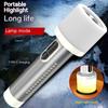 LED Double Light Flashlight Rechargeable Handheld Torch 5 Lighting Modes Outdoor Home Emergency Warning Camping Tool Lights