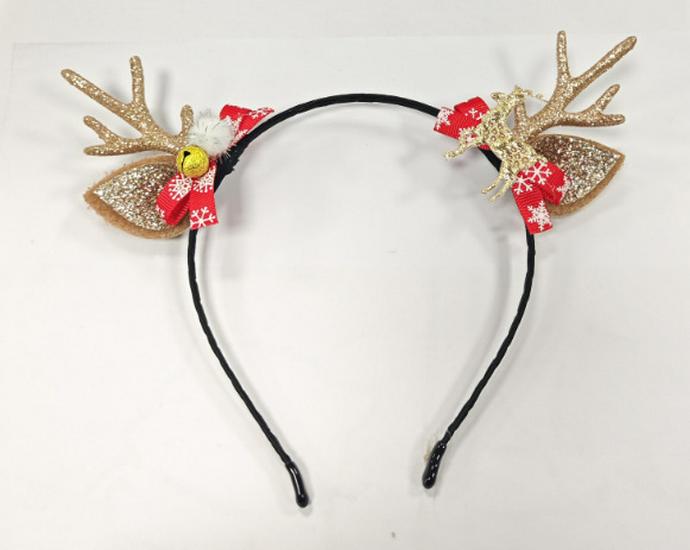 2025 Christmas Antler Headband Hair Tie - Women's Holiday Hair Accessories