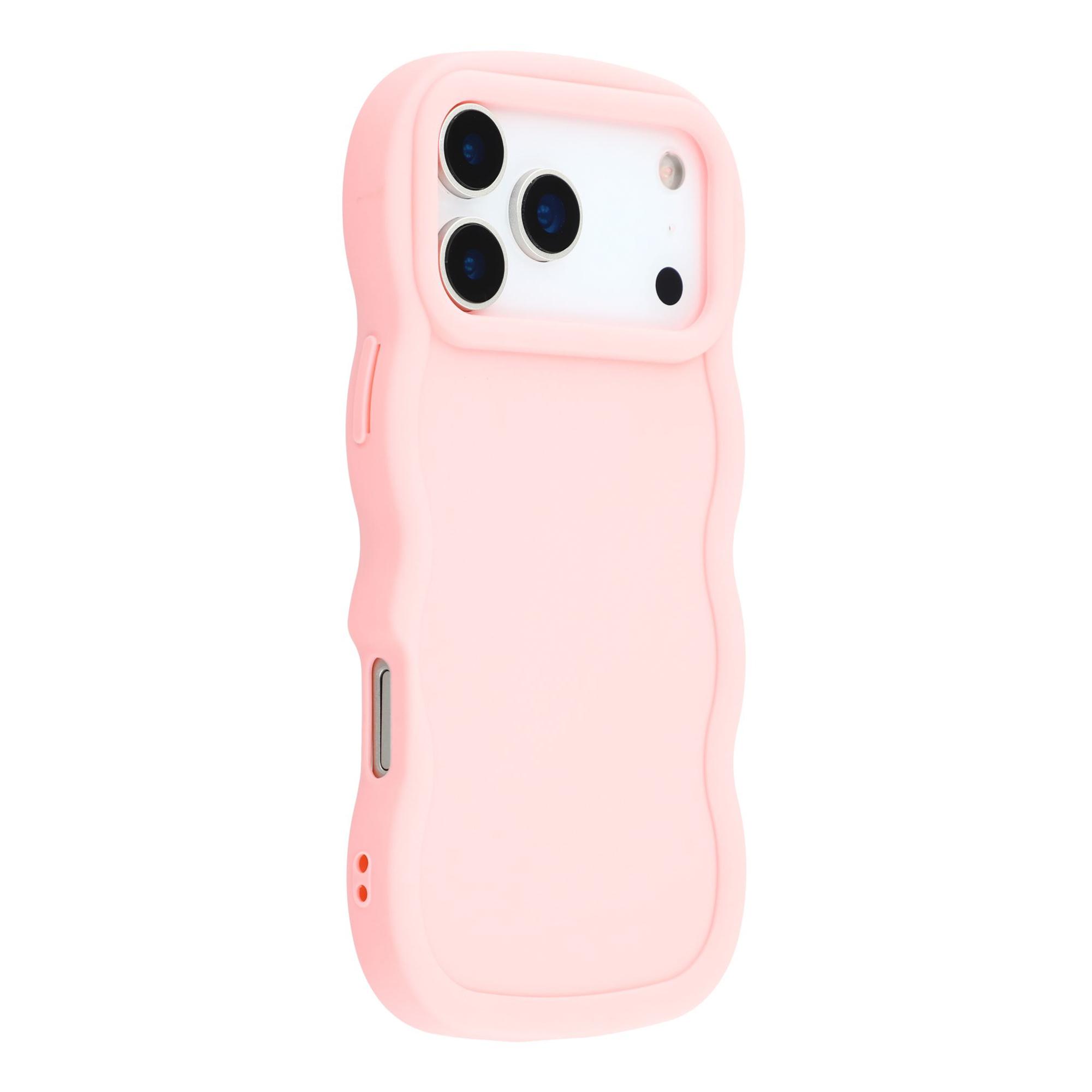 

For iPhone 17 Pro Max Case TPU Protective Phone Cover Unique Curly Wave Frame F