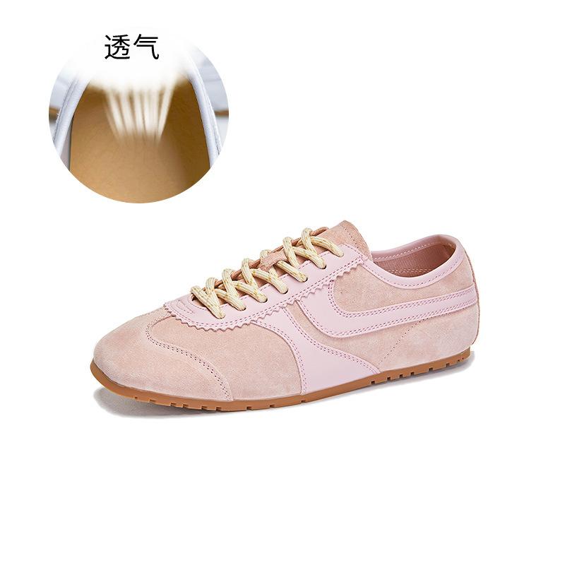 Leather Women's Autumn New Flat-bottomed Sports Shoes Women's Casual Versatile Shoes Children's Solid Color Women's Shoes Trend