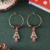 Minimalist Festive Beaded Christmas Earrings – Creative, Personalized Holiday Fashion