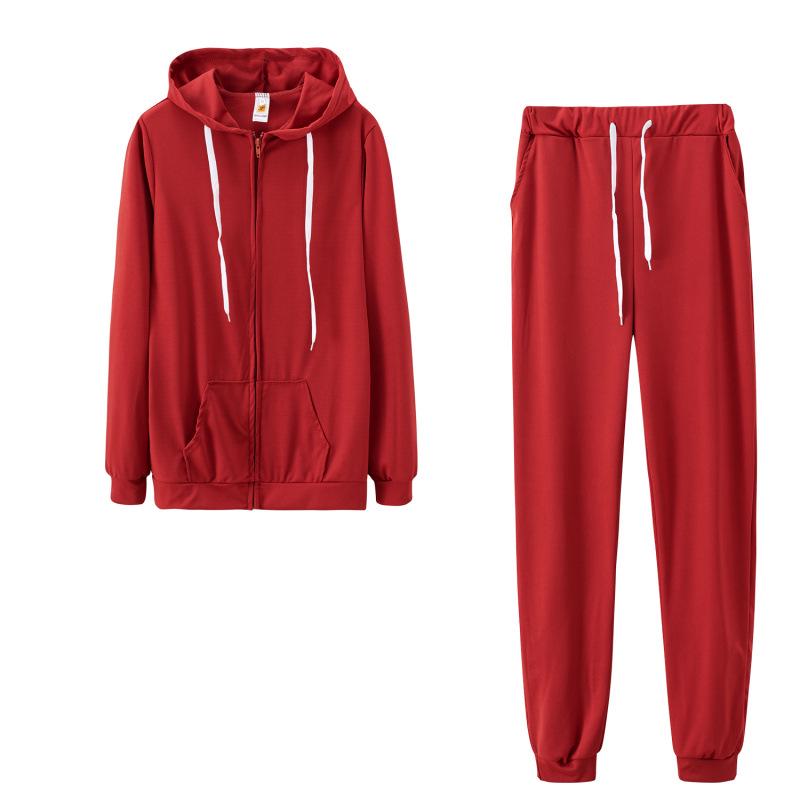 2024 Autumn Hot-Selling Women's Solid Color Hoodie Sweatshirt Sportswear Two-Piece Set