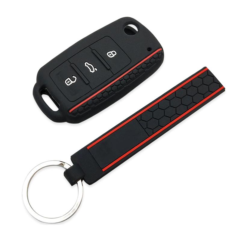 Capa Protetora para Chave de Carro Para Volkswagen Polo Passat B5 Golf 4 5 6 MK5 MK6 Eos Bora Beetle TSI Novo Design Capa de Silicone