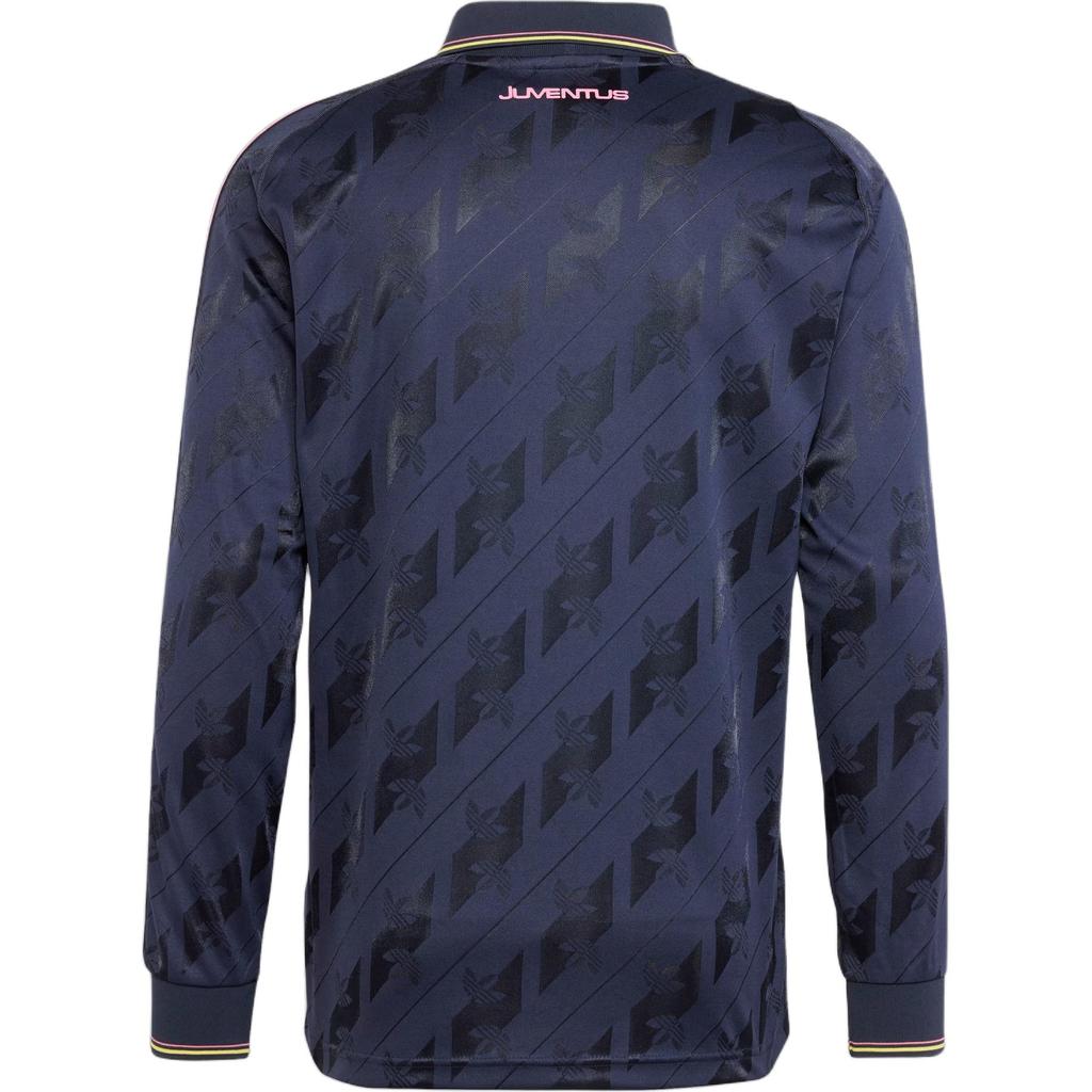 Adidas Originali Lfstlr FW24 Maglia Polo Juventus Stampa Manica Lunga Maglia da Calcio Uomo jersey Legend-Ink IT3851