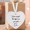 1pc ' Difference You Make' Ceramic Heart Ornament Inspirational Message Accessory Car & Home Decor Team Appreciation Decor Retirement Gift