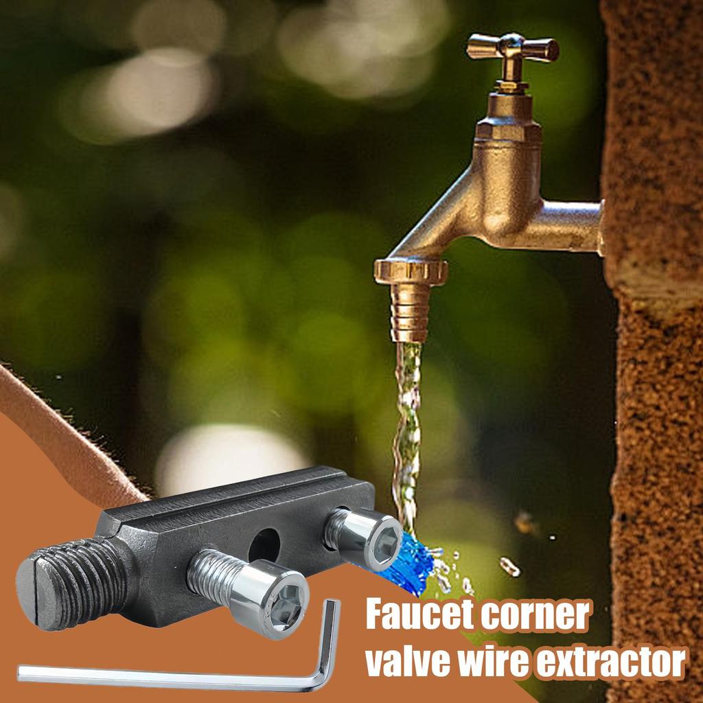Faucet Valve Screw Extractor Multifunctional Stripped Screw Extractor Damaged Bolt Removing Tool Toolbox Supplies for Tap Repair
