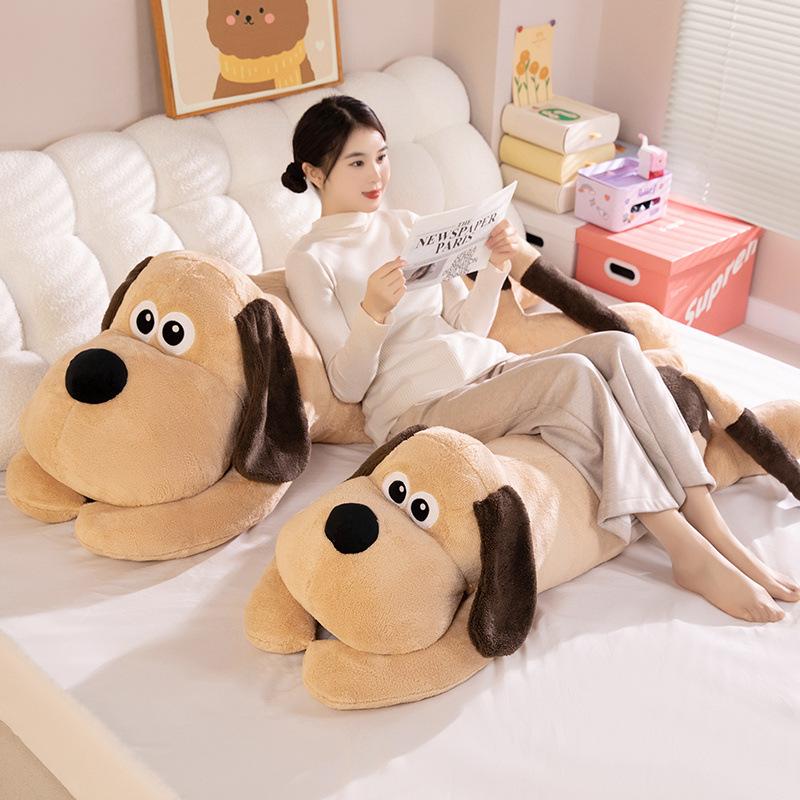 Large Soft Dog Throw Pillow Plush Toy Doll Big Dog Doll Girl Sleeping Leg Puppet Doll