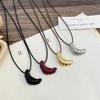 Korean Gold Croissant Pendant Necklaces for Women Girls Creative Clavicle Chain Charm Neck Necklace Jewelry