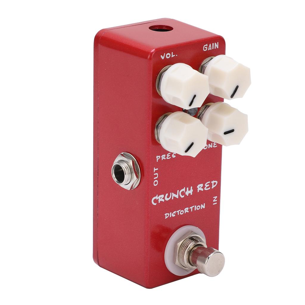 Distortion Effect Metal Shell Red True Bypass Foot Switch for Electric Guitar Bass