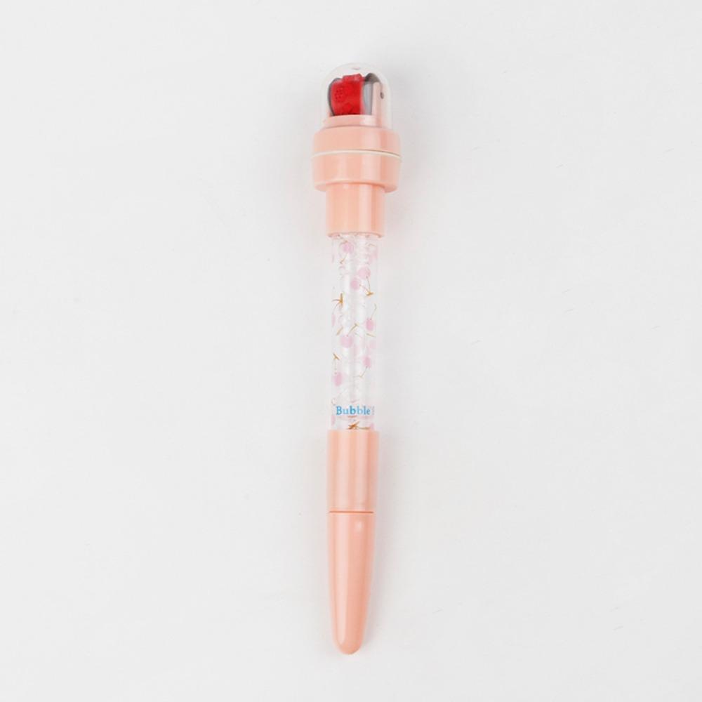 

With Light Bubbler Pen With Stamp Fidget Bubble Blowing Pen Creative Seal Roller Stamp Pen Student E