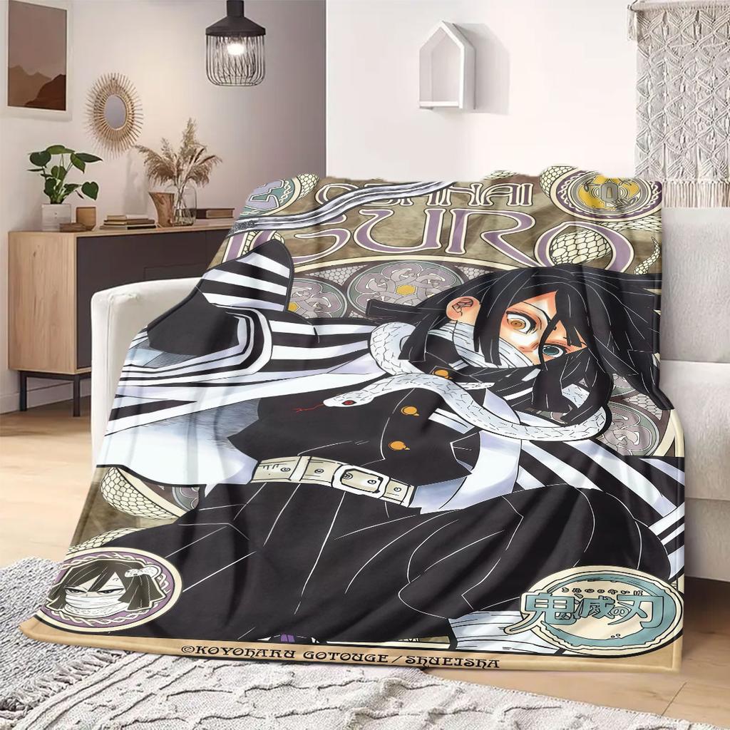 Tanjiro & Nezuko Flannel Blanket Warm,Comfortable,Suitable for Bedrooms,Sofas,Beds,Chairs,Picnics,Travel
