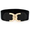Women's Golden Rotating Lock Elastic Waistband Four Seasons All-Match Waist Seal Women's Elastic Wide Belt Four
