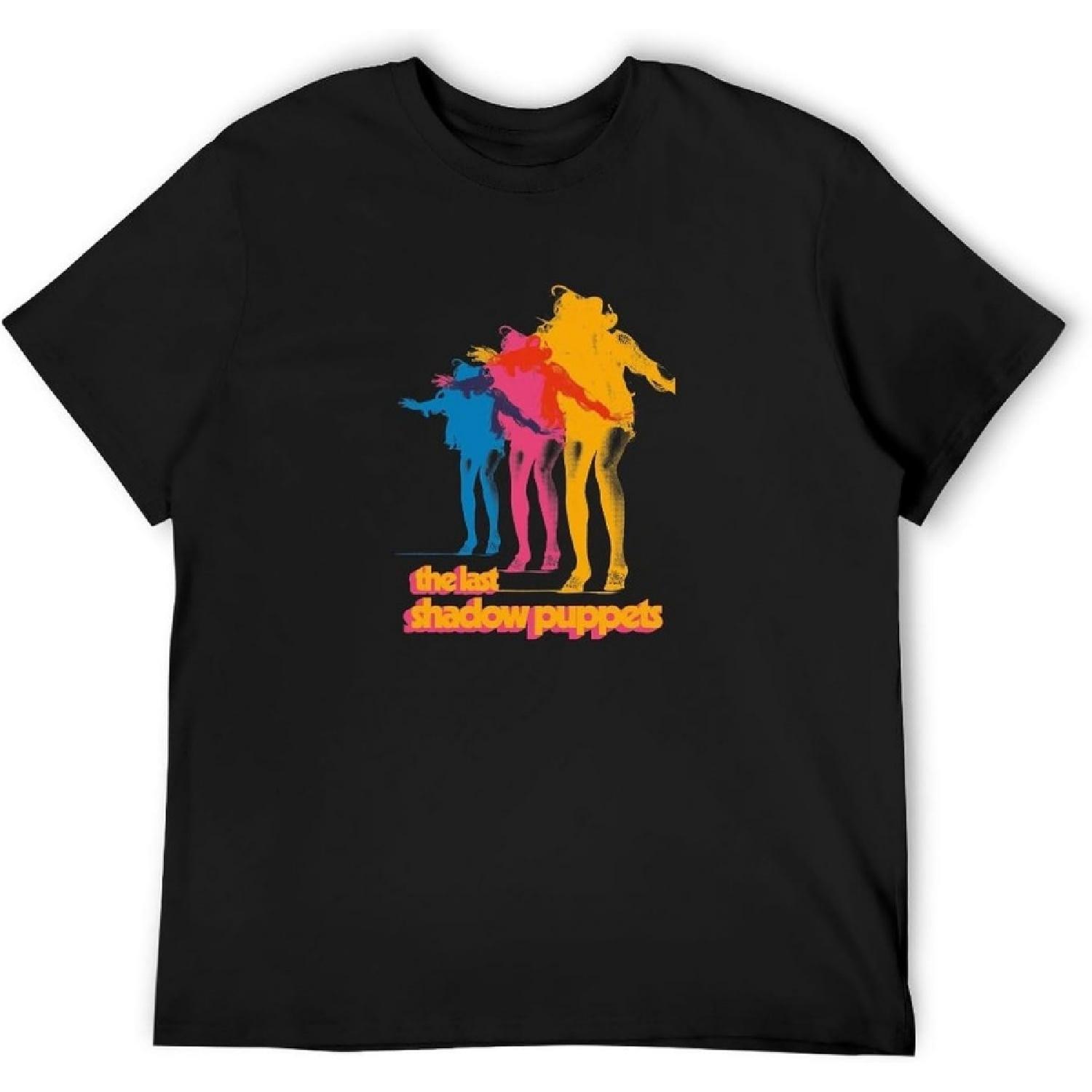 

The Last Shadow Puppets Baroque Pop Band Poster Casual Round Neck T Shirt Black S чёрный