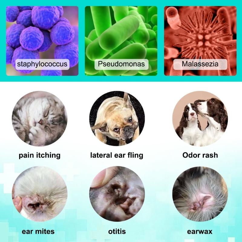 Pet Ear Cleaners For Dogs Pet Ear Canals Dogs EarMite Oil Ear MiteTreatment For Dogs And Cats EarMite Pet Ear Wash