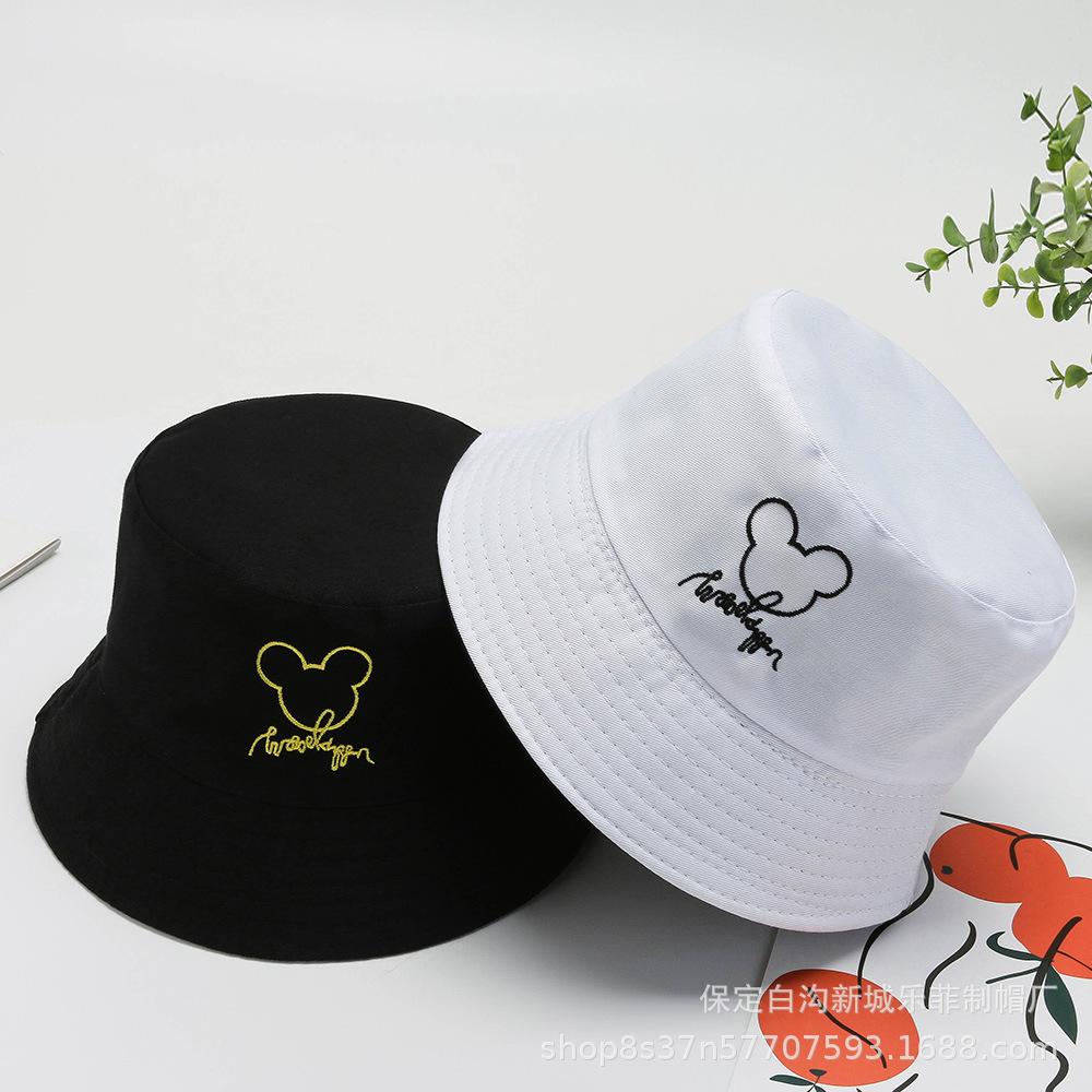 Hat autumn double-sided bucket hat women's spring summer sun hat Japanese new student basin hat cute