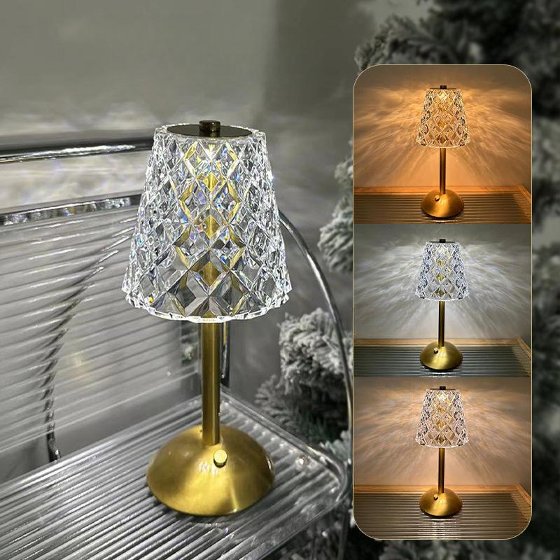 1 יחידה מנורת שולחן LED מודרנית יוקרתית נטענת במגע, תאורת לילה USB לסביבה, מתאימה למסעדה, בר, בית, חדר שינה, ליד המיטה