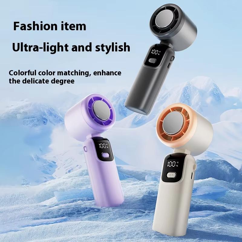 Fan Mini Hanging Ice Pack Handheld High-speed Folding 100 Speed Infinitely Adjustable Fan Portable For Office Outdoor Neck