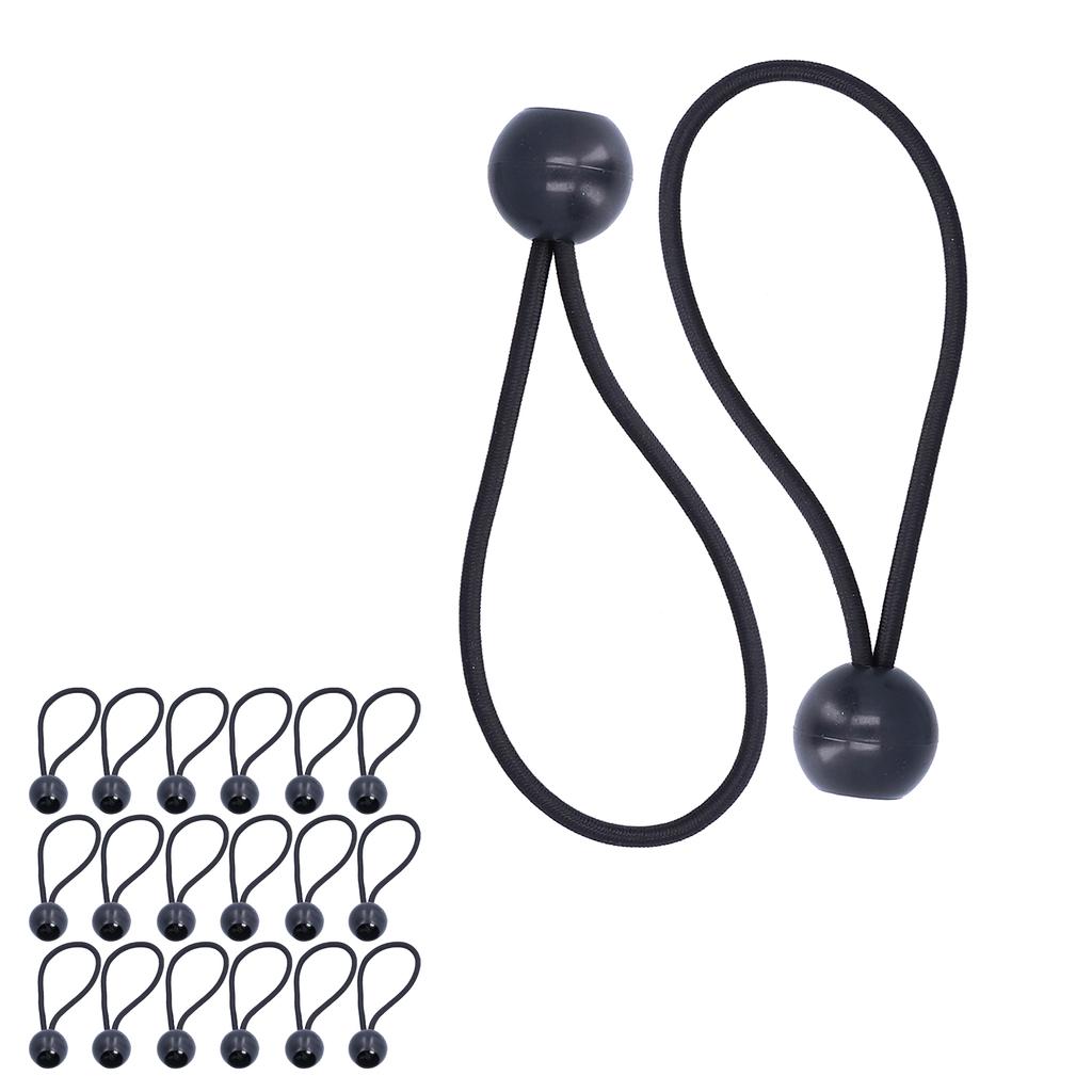 20pcs Elastic Ball Bungee Cords Heavy Duty Stretch Rope with Ball Ties for Canopies Tarps
