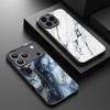 Sandstone Marble Case For iPhone 17 Pro Max Case iPhone 16 15 14 13 Pro Max 17E Magnetic For Magsafe Thin Ring Hybrid TPU+PC Matte Cover