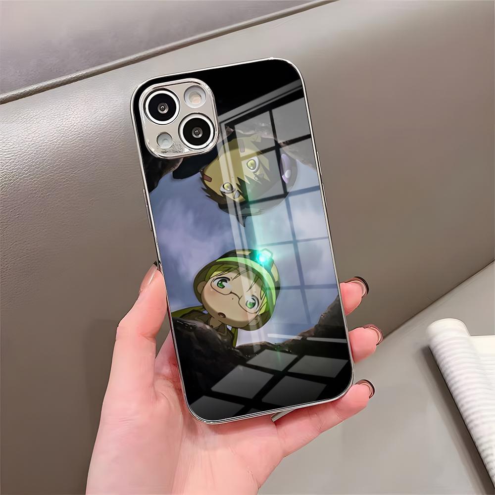 Made In Abyss Phone Case For IPhone 17 Pro Max 15 Pro 16 14 Plus 12 13 Mini 11 Pro Shockproof Electroplated Glass Cover