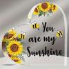 "You Are My Sunshine" Sunflower Heart - Inspirational Home Decor & Holiday Gift