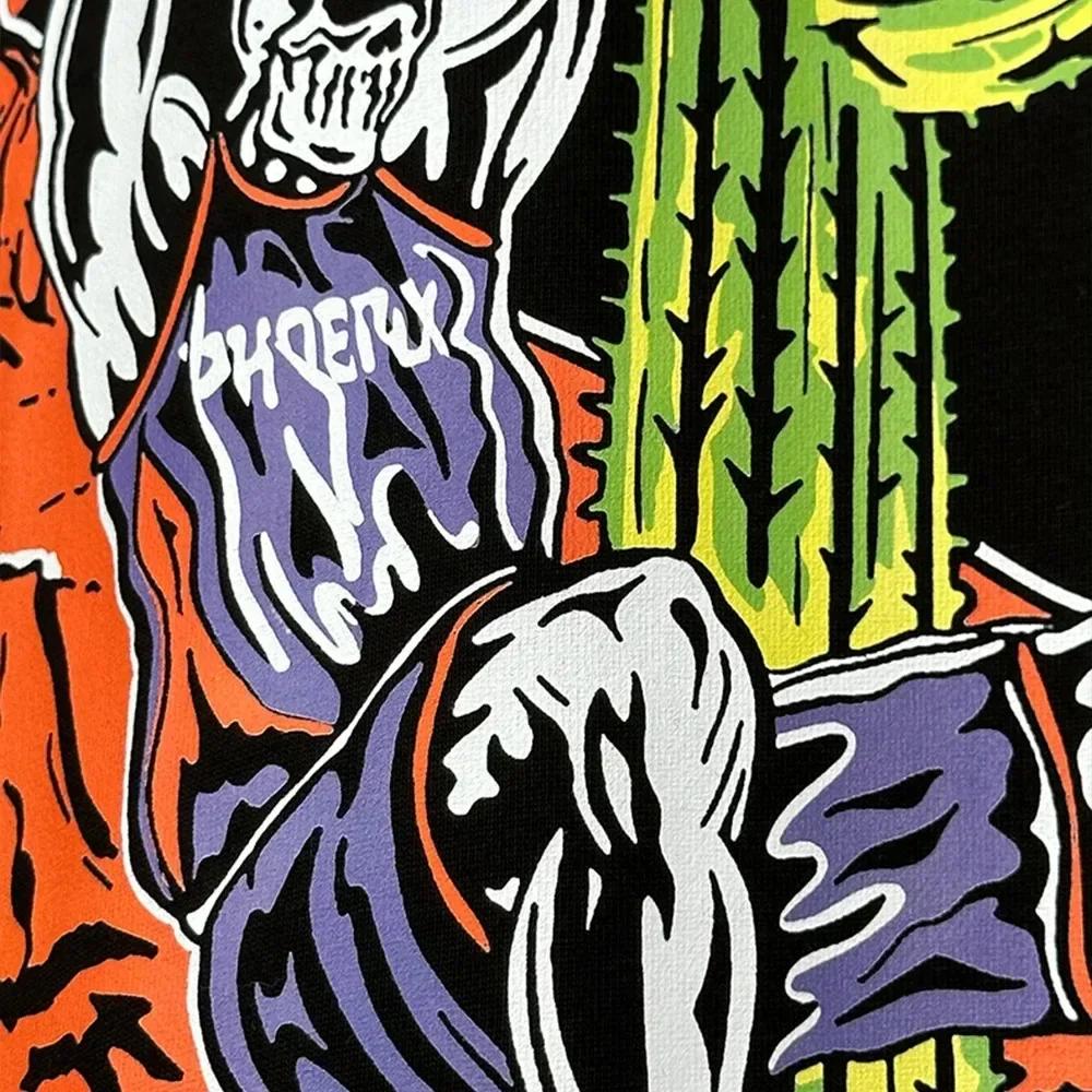 Nová klasická bavlněná trička WL Streetwear Anime Ležérní Pánské Populární Oblečení Oversized Basketbalový Potisk Pánské Tričko s Krátkým Rukávem Top