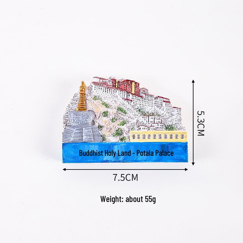 Stadt Wahrzeichen 3D Touristenattraktion Kühlschrankmagnet – Einzigartiges Reisesouvenir