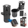 Adjustable Dual Car Cup Holder Expander with Phone Stand and Aromatherapy Organizer Multifunctional Adapter for Vehicle Interior