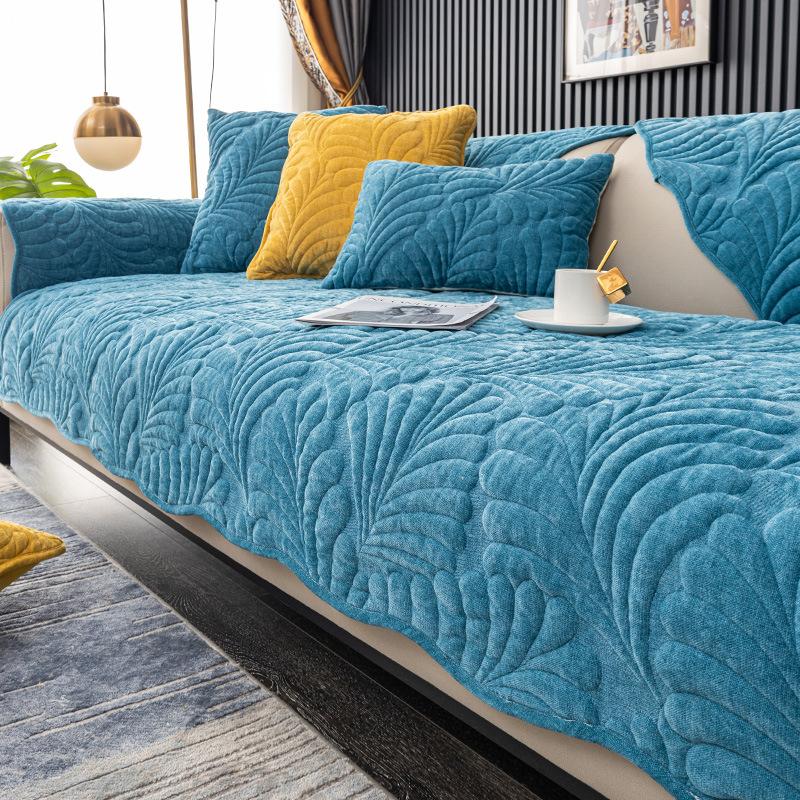 Chenille Sofa Covers 1 2 3 4 Seater L Shape Sofa Cover Slipcovers for Living Room Sofa Towel Universal Anti Slip