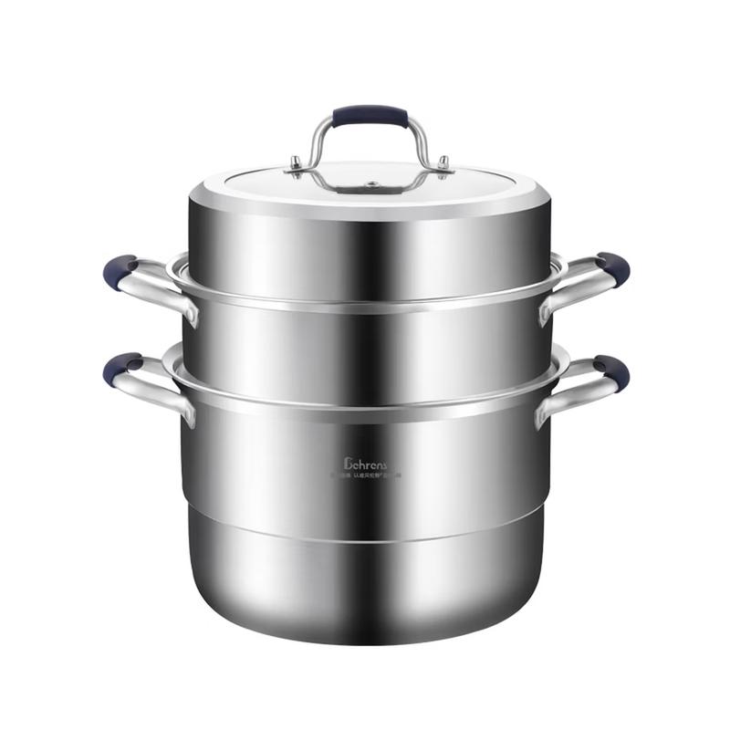 

Berens Outdoor Camping 28cm Three-Layer Stainless Steel Steamer